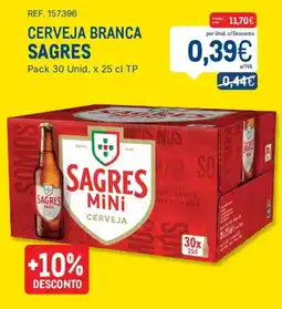 Makro Cerveja branca sagres mini promoção