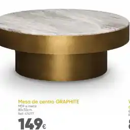 Hôma Mesa de centro graphite promoção