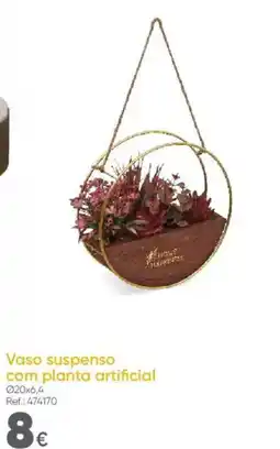 Hôma Vaso suspenso com planta artificial promoção