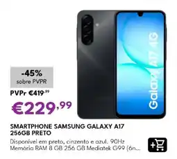 Radio Popular smartphone samsung galaxy a17 256gb preto promoção