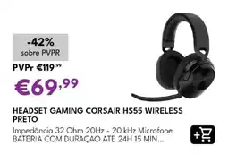 Radio Popular headset gaming corsair hs55 wireless preto promoção