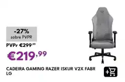 Radio Popular cadeira gaming razer iskur v2x fabr lg promoção