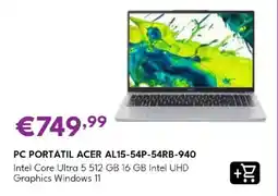 Radio Popular pc portátil acer al15-54p-54rb-940 promoção