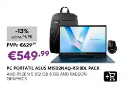 Radio Popular pc portátil asus m1502naq-r51bdl pack promoção