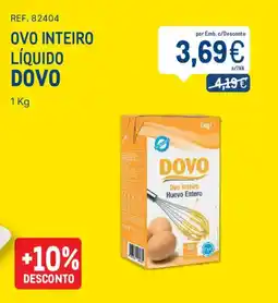 Makro ovo inteiro líquido dovo promoção