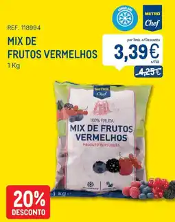 Makro Mix de frutos vermelhos metro chef promoção