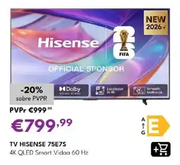 Radio Popular Tv hisense 75e7s promoção