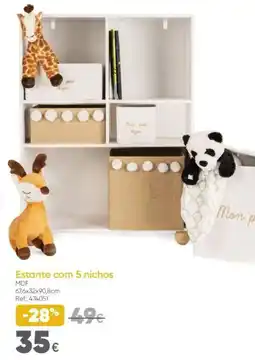 Hôma Estante com 5 nichos promoção