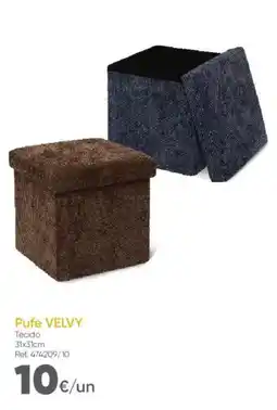 Hôma Pufe Velvy Tecido promoção