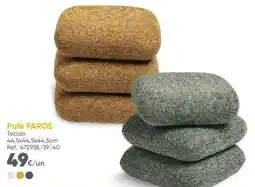 Hôma Pufe PAROS Tecido promoção
