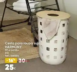 Hôma Cesto Para Roupa Suja Harmony promoção