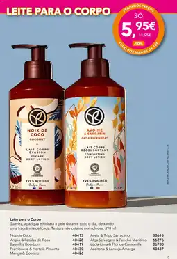 Yves Rocher Yves Rocher Leite Para o Corpo promoção