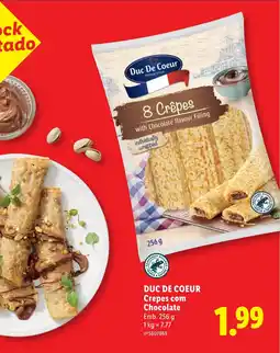 Lidl Duc de coeur crepes com chocolate promoção
