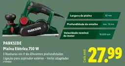 Lidl Parkside plaina elétrica 750 w promoção