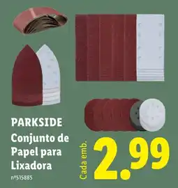 Lidl parkside conjunto de papel para lixadora promoção