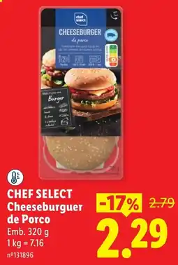 Lidl Chef select Cheeseburguer de Porco promoção