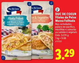 Lidl Duc de coeur filetes de peixe massa folhada promoção