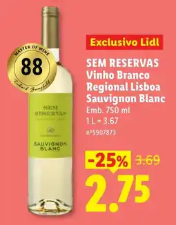Lidl sem reservas vinho branco promoção