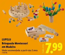 Lidl Lupilu brinquedo montessori em madeira promoção