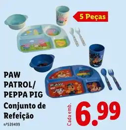 Lidl Paw patrol/peppa pig conjunto de refeição promoção