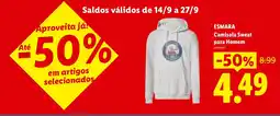 Lidl Esmara camisola sweat para homem promoção
