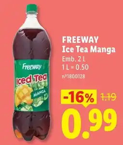 Lidl Freeway iced tea manga promoção
