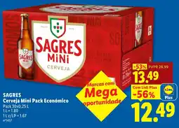 Lidl Sagres cerveja mini pack económico promoção