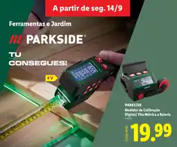 Lidl Parkside medidor de calibração digital/ fita métrica a bateria promoção