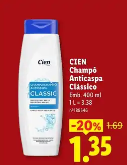 Lidl Cien champô anticaspas clássico promoção