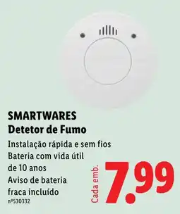 Lidl smartwares detetor de fumo promoção