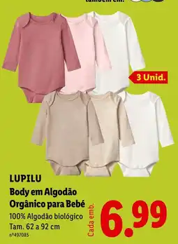 Lidl Lupilu Body em Algodão Orgânico para Bebé promoção