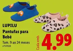 Lidl Lupilu pantufas para bebé promoção
