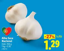 Lidl Alho Seco Nacional promoção