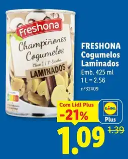Lidl freshona cogumelos laminados promoção