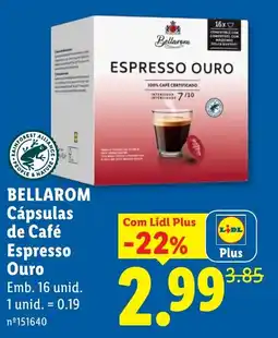 Lidl Bellarom Cápsulas de Café Espresso Ouro promoção