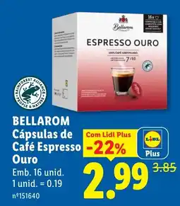 Lidl Bellaram Cápsulas de Café Espresso Ouro promoção