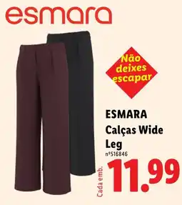 Lidl esmara calças wide leg promoção