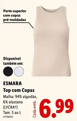 Lidl esmara top com copas promoção