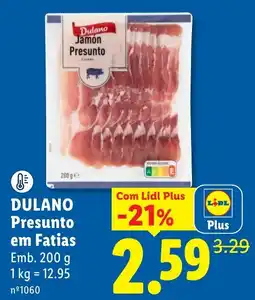 Lidl Dulano presunto em fatias promoção