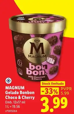 Lidl magnum gelado bonbon choco & cherry promoção