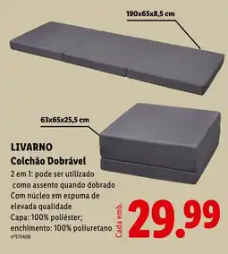 Lidl Livarno colchão dobrável promoção