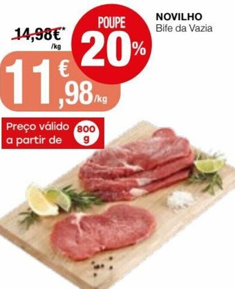 Intermarché Novilho Bife da Vazia 800g promoção