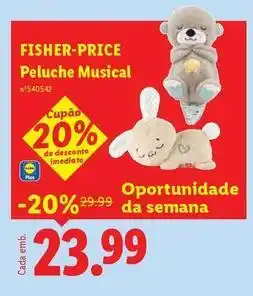 Lidl Fisher-price - peluche musical promoção