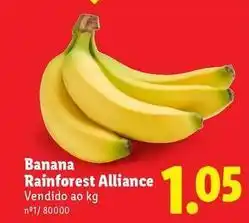 Lidl Banana rainforest alliance promoção