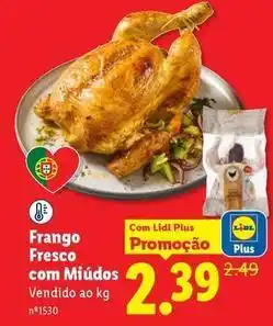 Lidl com - frango fresco com miudos promoção