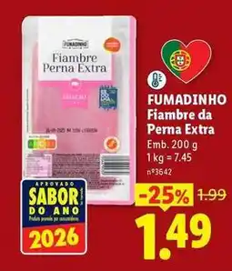 Lidl Fumadinho - fiambre da perna extra promoção