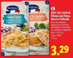 Lidl Filetes de peixe massa folhada promoção