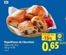 Lidl com - napolitanas de chocolate promoção