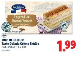 Lidl Lee - tarte gelada crème brûlée promoção