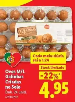 Lidl A+ - ovos m/l galinhas criadas no solo promoção